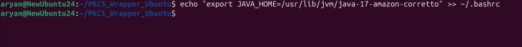 Add Java home variable