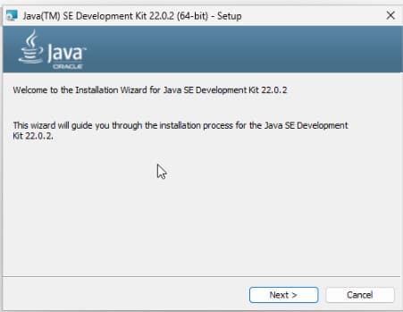 install java wizard