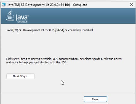 install java wizard