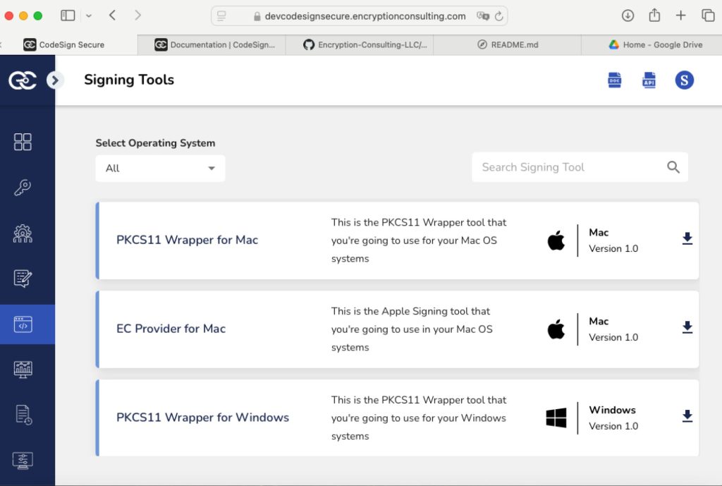 codesigning signing tools