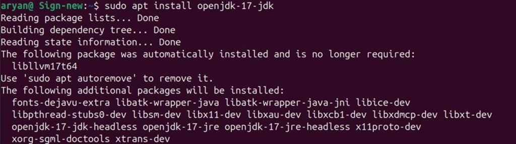 install java command